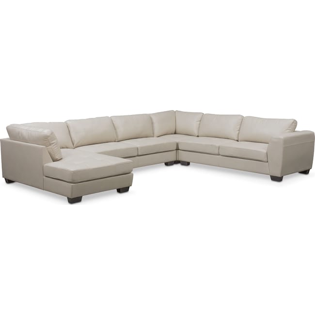 Living Room Furniture - Santana 4-Piece Sectional with Chaise