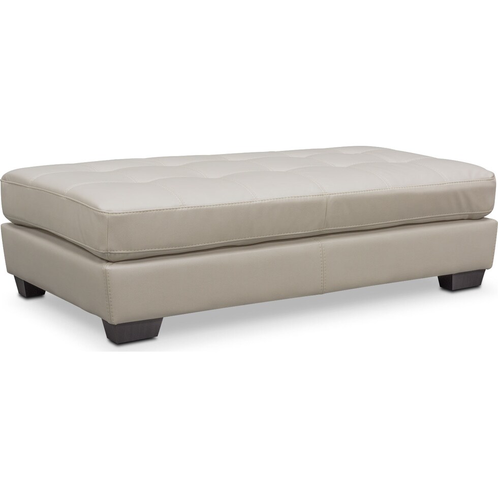 santana ivory white cocktail ottoman   