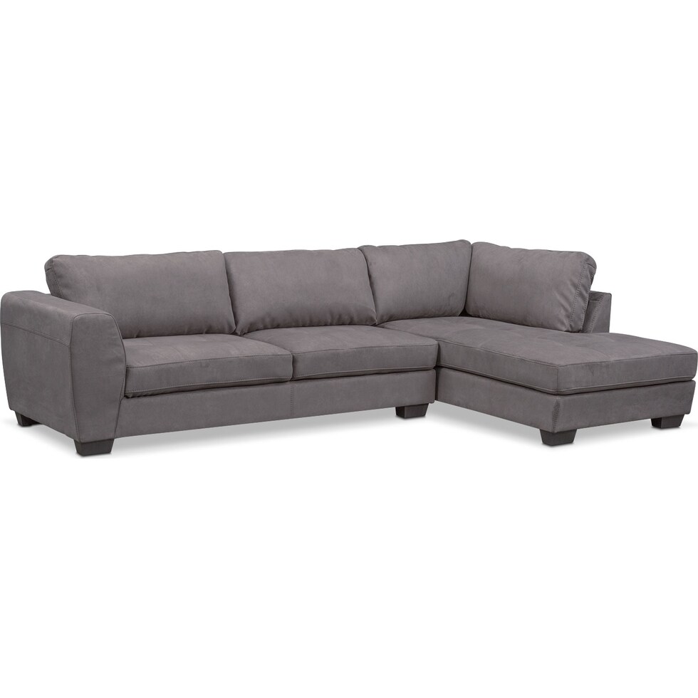 santana slate gray  pc sectional   
