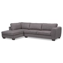 santana slate gray  pc sectional   