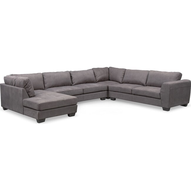 Living Room Furniture - Santana 4-Piece Sectional with Chaise