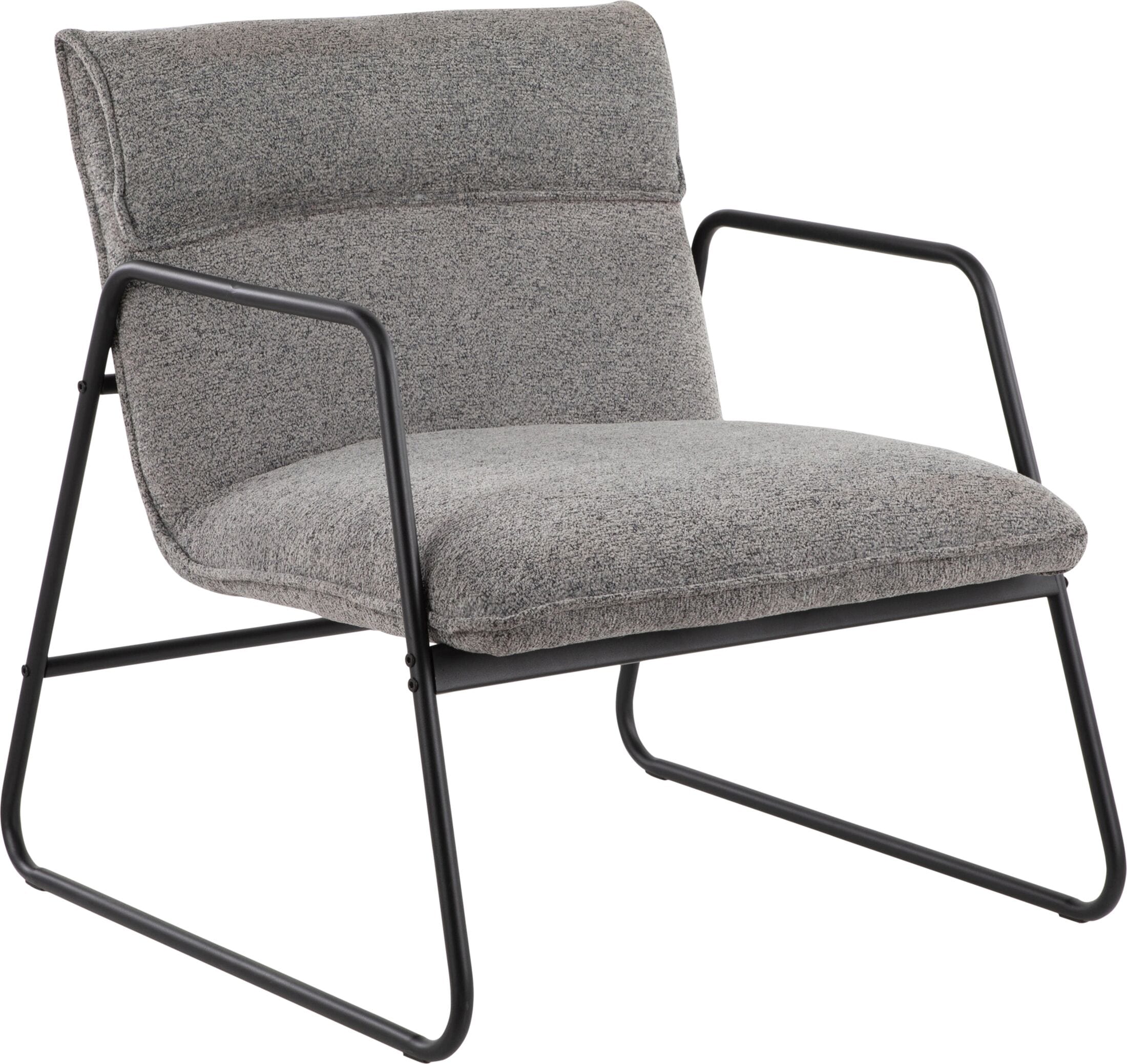 santos upholstered steel arm chair