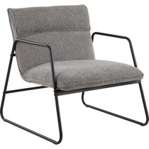 santos gray accent chair   