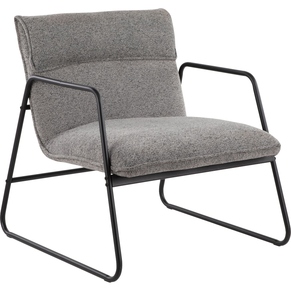 santos gray accent chair   