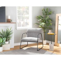 santos gray accent chair   