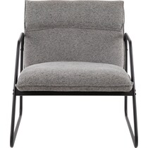 santos gray accent chair   