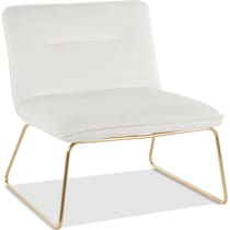 santos white accent chair   