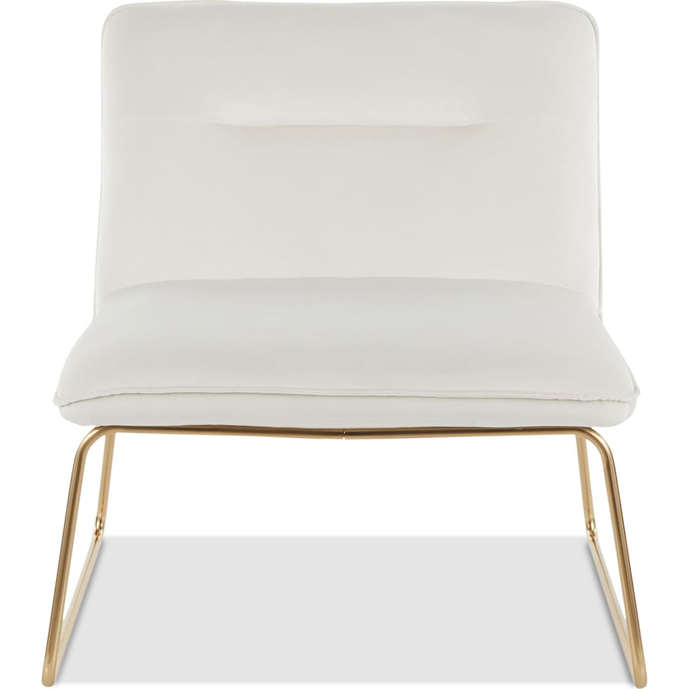 santos white accent chair   