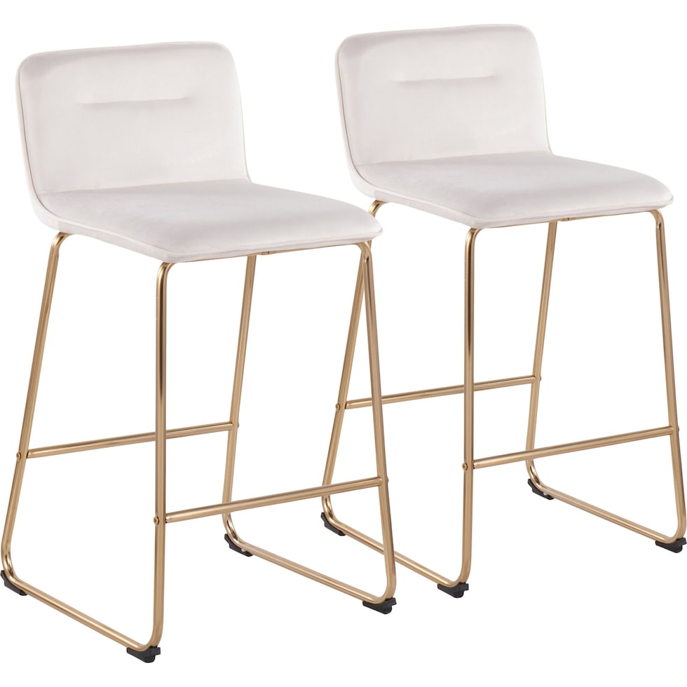 santos white counter height stool   