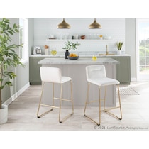 santos white counter height stool   