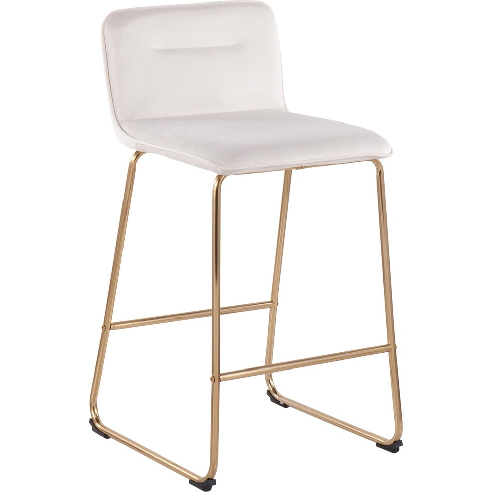 santos white counter height stool   