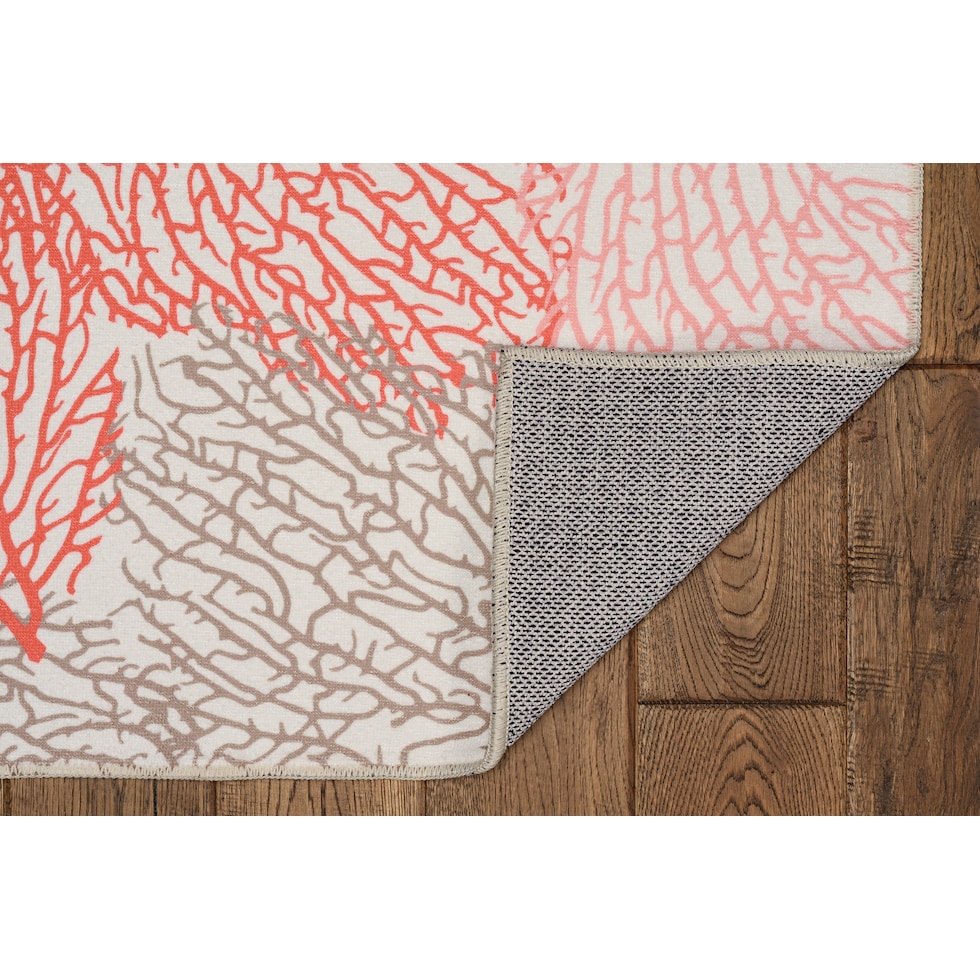 saoirse ivory coral area rug  x    