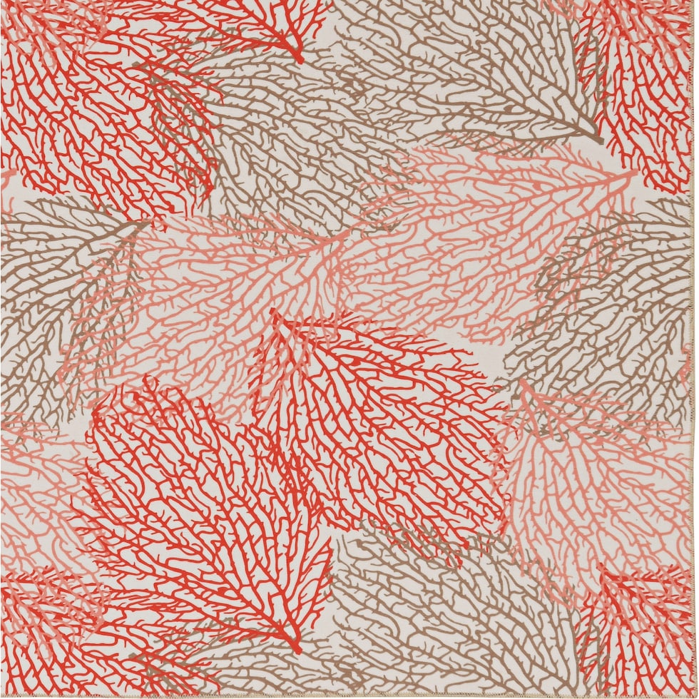 saoirse ivory coral area rug  x    