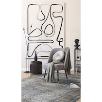 sarafina gray area rug  x    