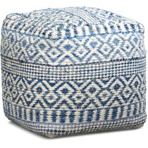 sarah blue pouf   