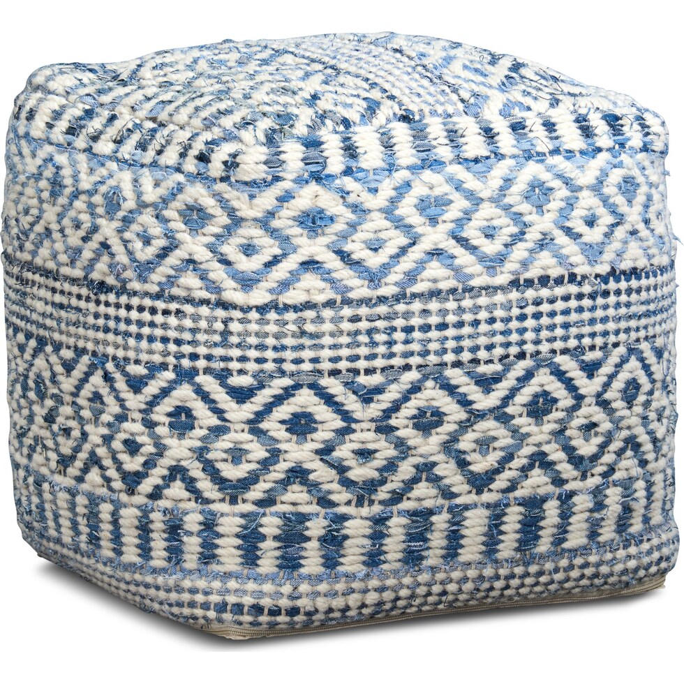 sarah blue pouf   