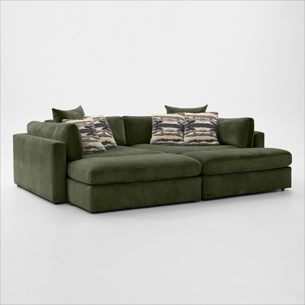 sasha green sectional   