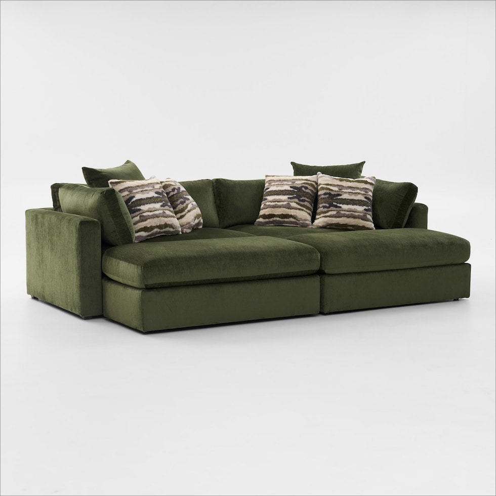 sasha green sectional   