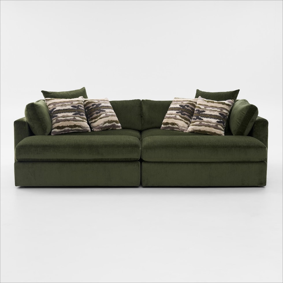 sasha green sectional   
