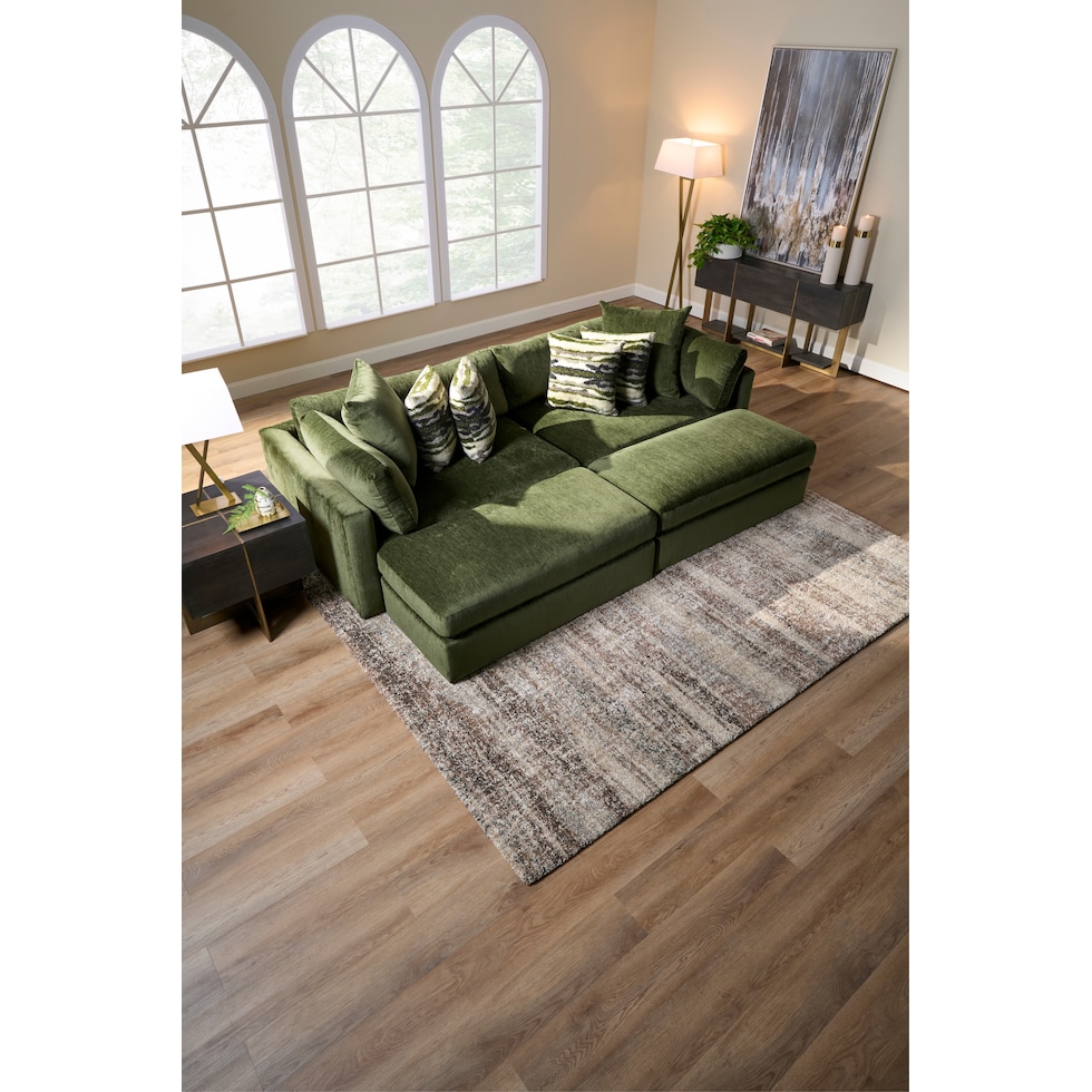 sasha green sectional   