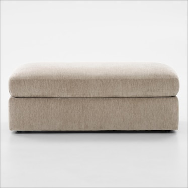 Sasha Foam Comfort Ottoman - Luscious Champagne