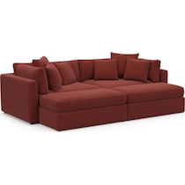 sasha red sectional   