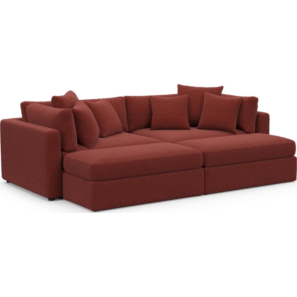 sasha red sectional   