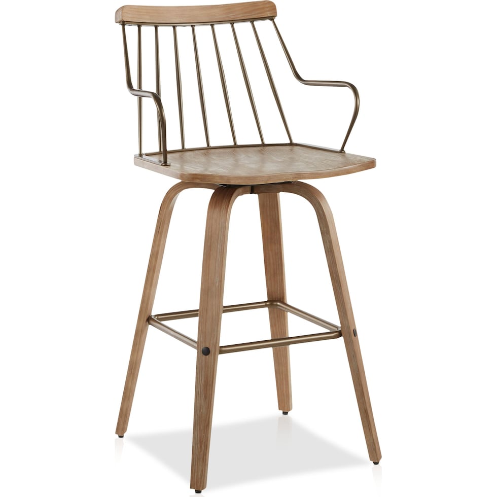 saul light brown counter height stool   