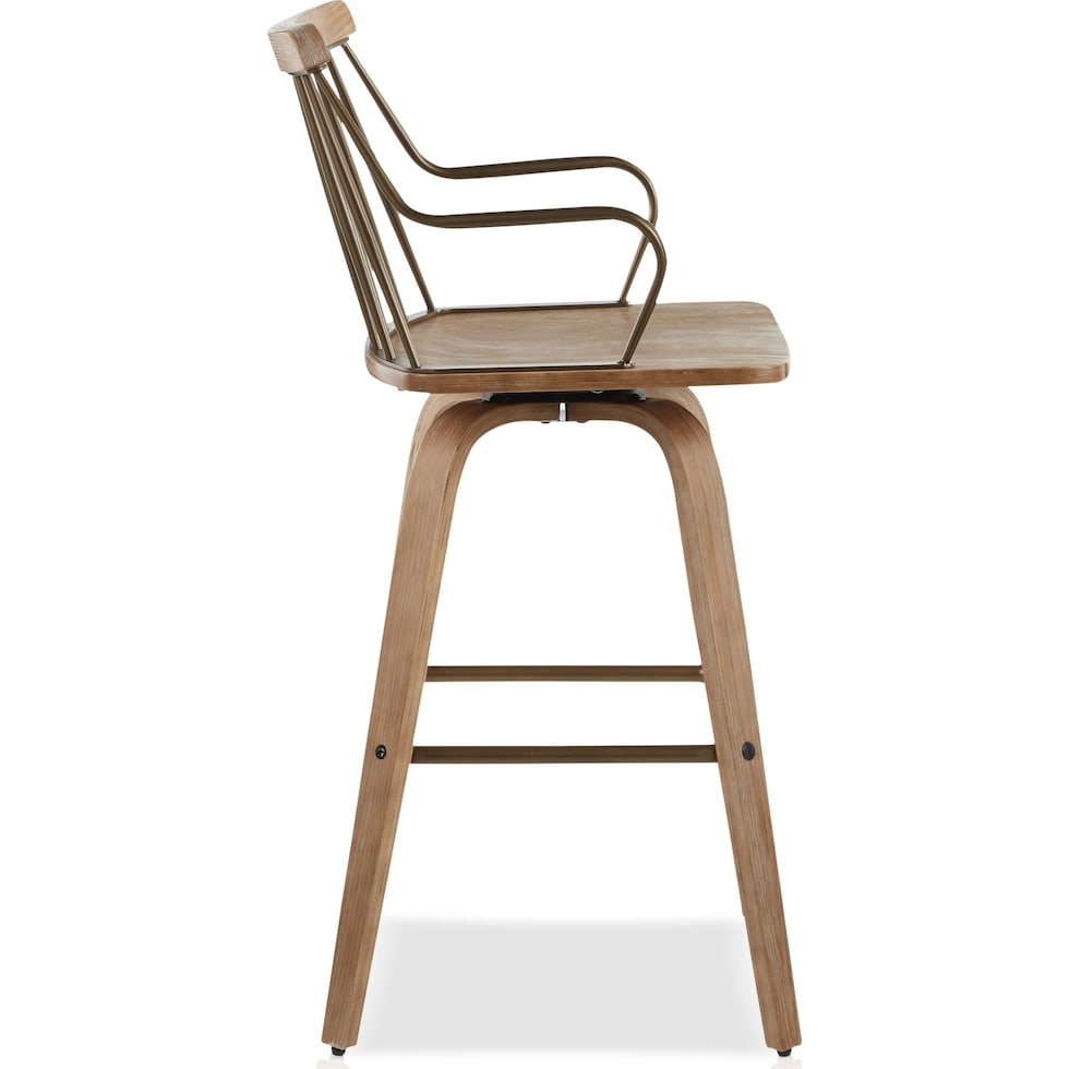 saul light brown counter height stool   