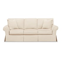 sawyer beige slipcover sofa   