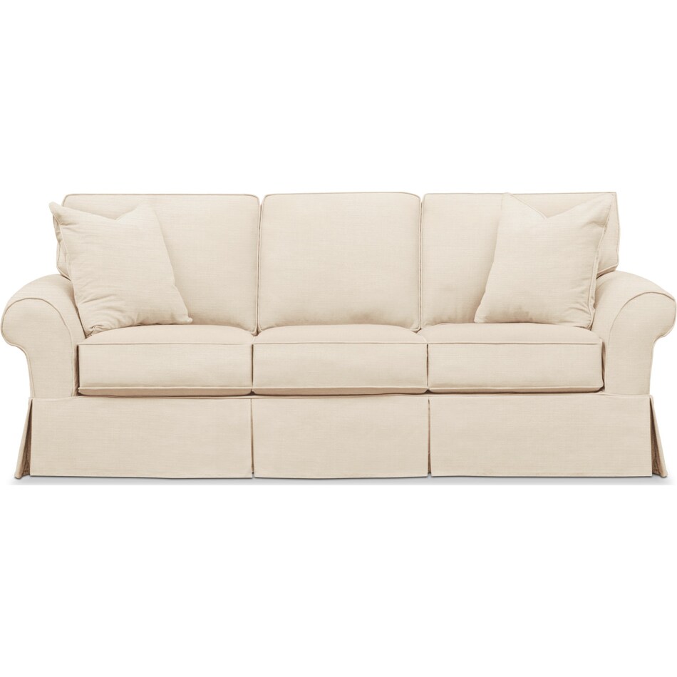 sawyer beige slipcover sofa   