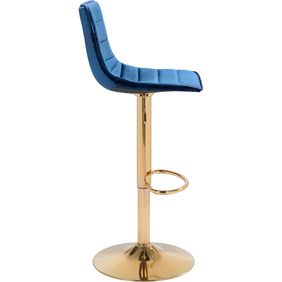 sawyer blue gold bar stool   