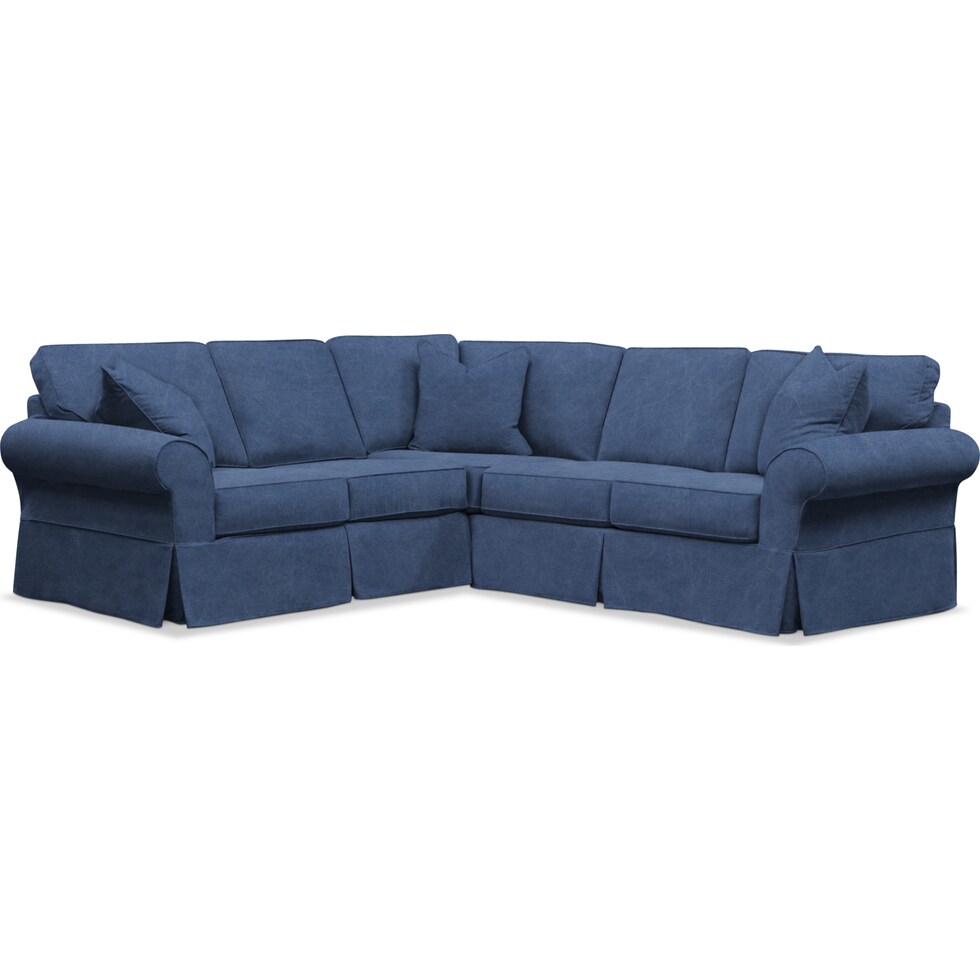 sawyer blue sectional   