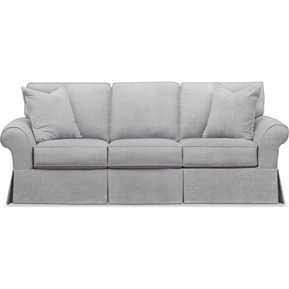 Sawyer Slipcover Sofa Gray American Signature Furniture