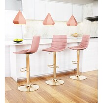 sawyer pink gold bar stool   