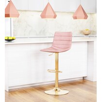 sawyer pink gold bar stool   