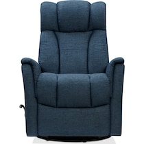 saxton blue swivel chair   