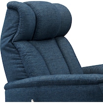 saxton blue swivel chair   