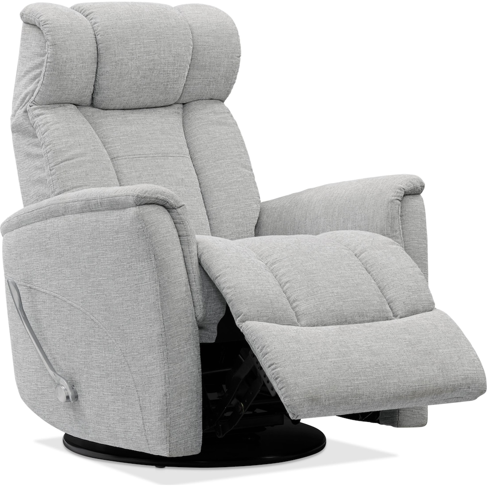 saxton gray swivel chair   