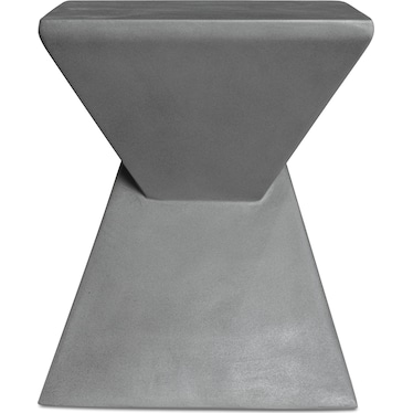 Scala Indoor/Outdoor Concrete Accent Table/Stool - Gray