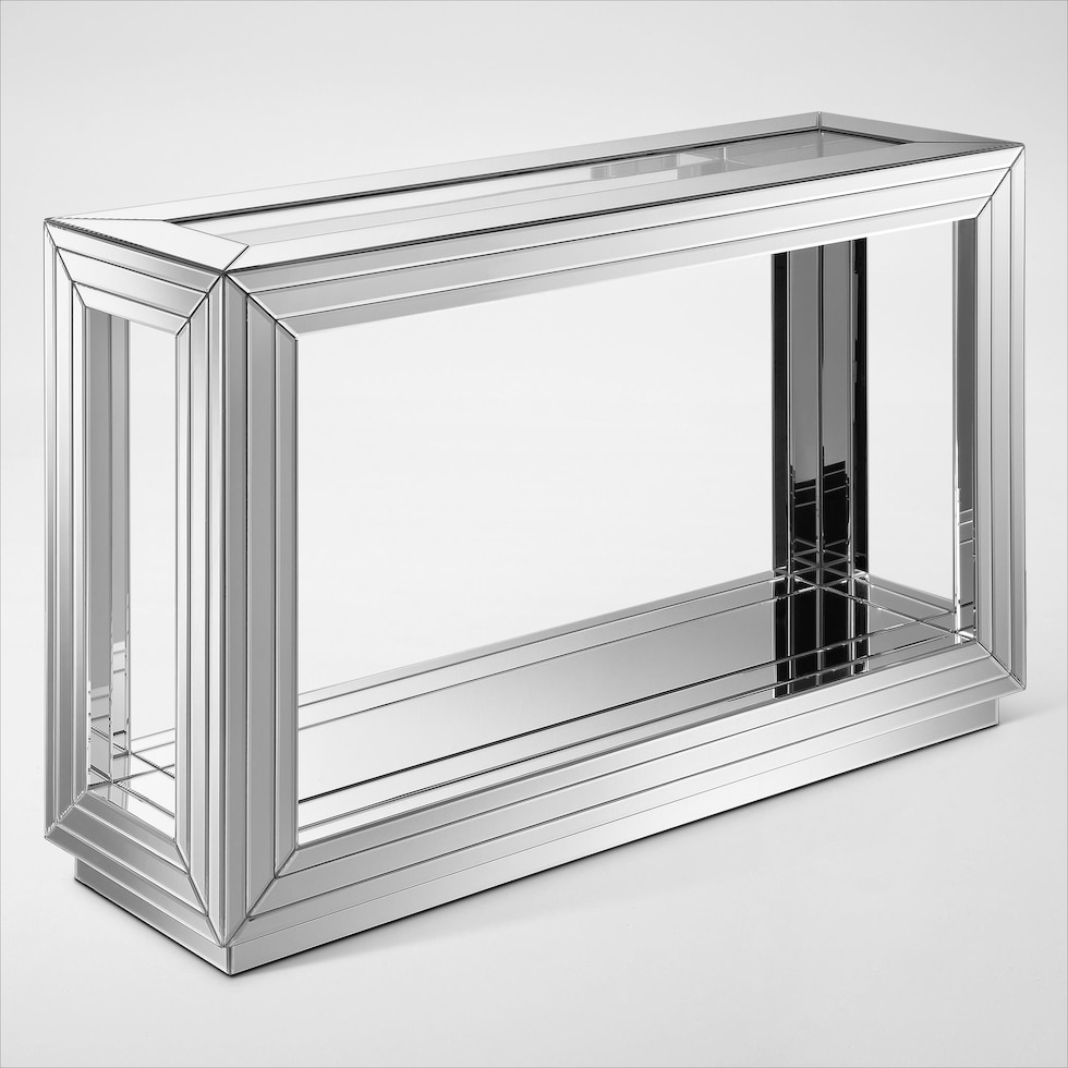 scarlett silver sofa table   