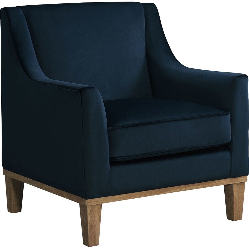 sconcet blue accent chair   
