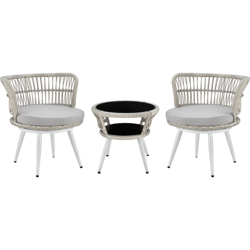 scottsdale off white gray outdoor chair set   