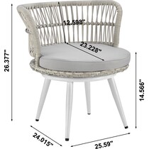 scottsdale off white gray outdoor chair set   