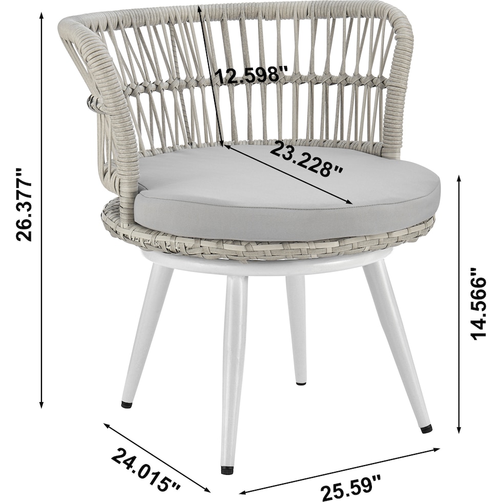 scottsdale off white gray outdoor chair set   