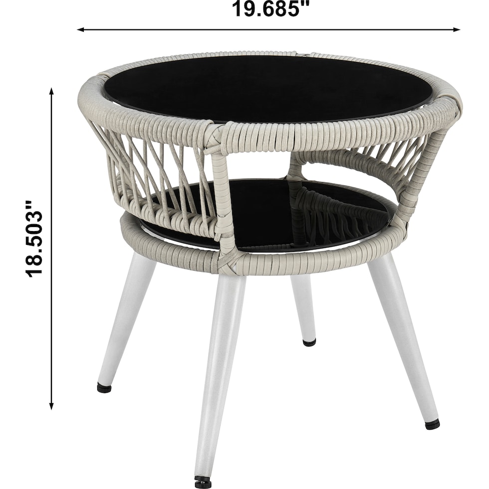 scottsdale off white gray outdoor chair set   