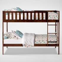 scout dark brown twin over twin bunk bed   
