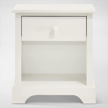 Scout Nightstand with USB Charging - White