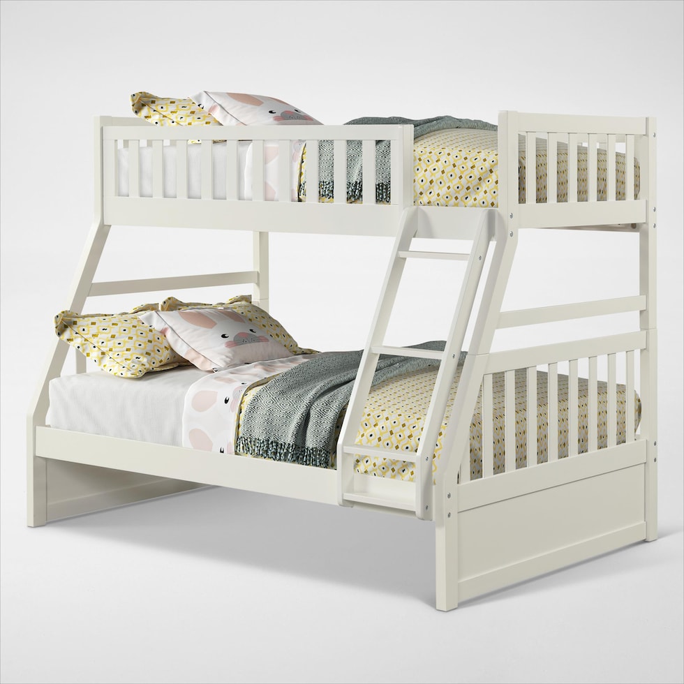 scout white twin over full bunk bed   