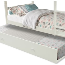 scout white twin over twin bunk bed with trundle   